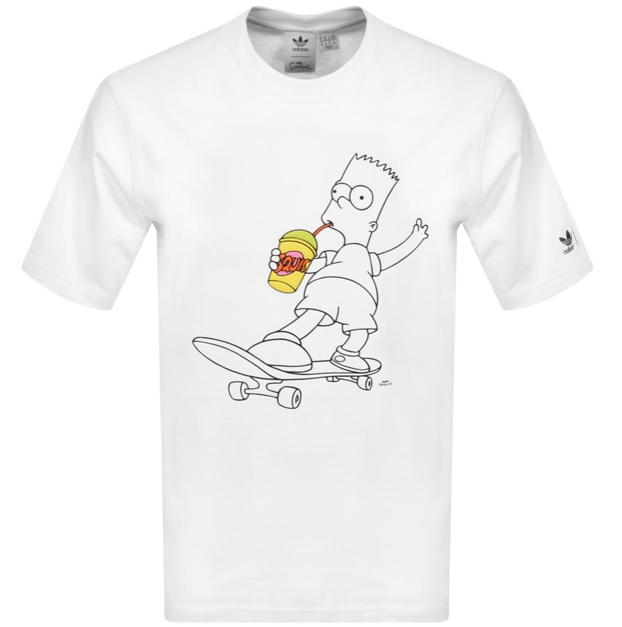 Alternative Image for Productadidas Originals X The Simpsons Logo T Shirt White1